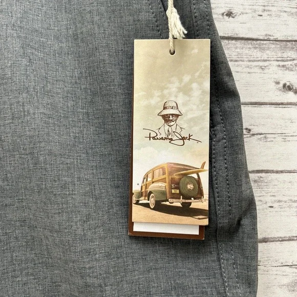 Panama Jack Shorts Men's Size 38 Gray Grey Golf 4 Way Stretch Beach Quick dry - Picture 3 of 10